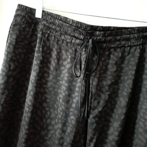 EUC La Senza black animal print pajama sleepwear loungewear pants L - Picture 7 of 7